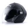 Casco Moto Jet Blauer Doppia Visiera Real Mono Nero Opaco taglia XL