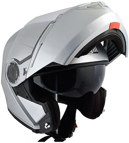 Cgm Casco moto modulare cgm 504a dubai doppia silver metallizzato Cgm Casco moto modulare cgm 504a dubai doppia silver metallizzato