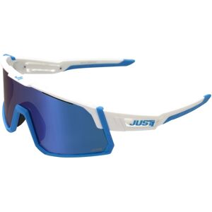 Just1 Occhiali Sportivi da Bici Just 1 SNIPER Bianco Blu Lente Spe taglia un