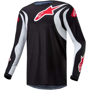 Maglia Moto Cross Enduro Alpinestars FLUID LUCENT Nero Bianc taglia XL