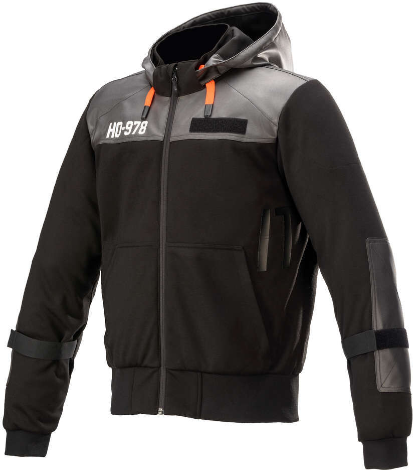 Felpa con Cappuccio Moto Alpinestars AS-DSL SHOTARO Nero taglia 2XL