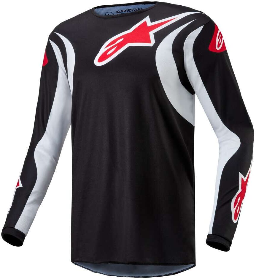 Maglia Moto Cross Enduro Alpinestars FLUID LUCENT Nero Bianc taglia XL