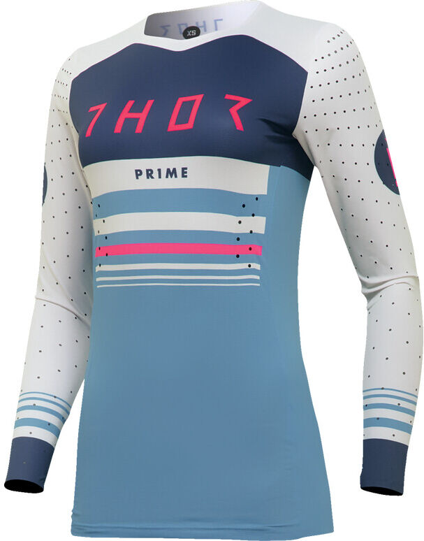 Maglia Moto Cross Enduro Da Donna THOR PRIME BLAZE Blu Accia taglia L