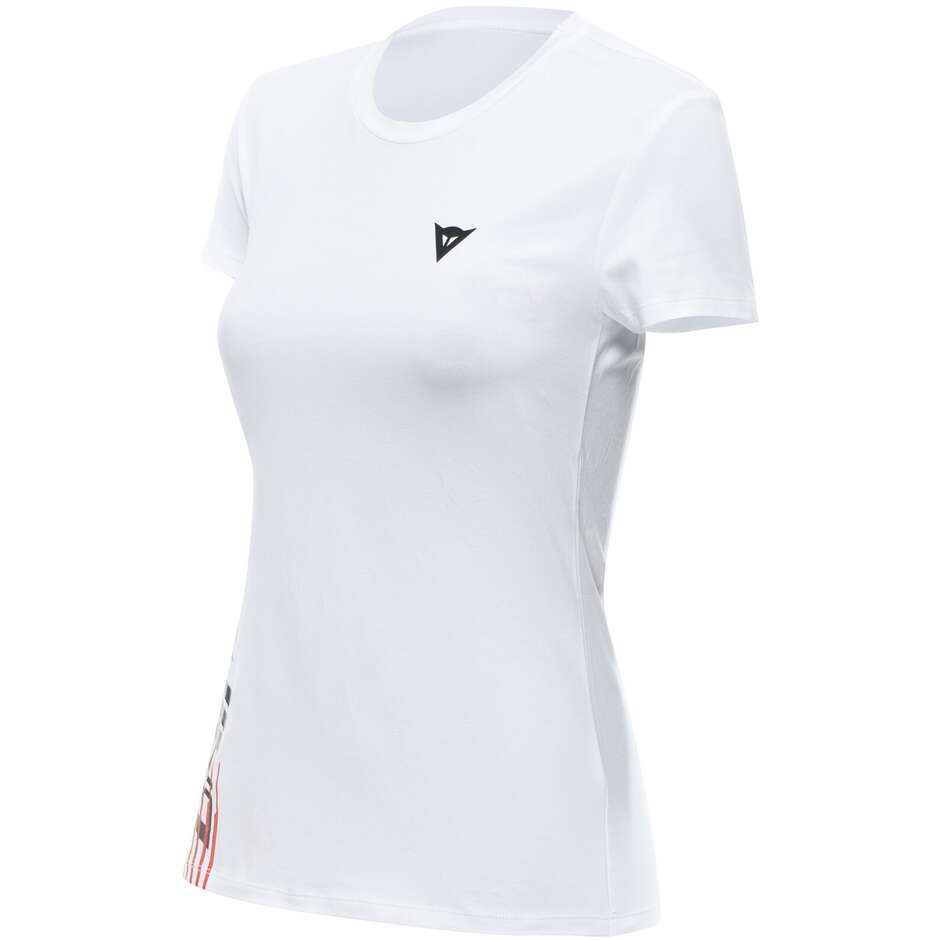 T-Shirt Donna Casual Dainese DAINESELOGO LADY Bianco Nero taglia M