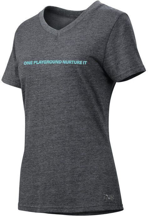 T-Shirt Donna iXS PLAYGROUND Antracite Azzurro taglia 44