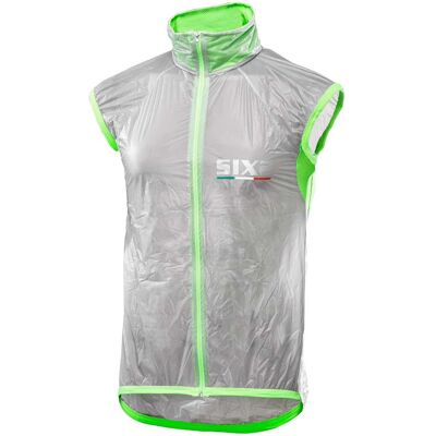 SIXS - Ghost - Verde Fluo - Trasparente - Gilet antivento ciclismo SIXS - Ghost - Verde Fluo - Trasparente - Gilet antivento ciclismo