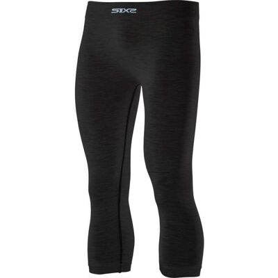 Leggings 3/4 Merinos Sixs PNX 3/4 MERINOS Wool Black taglia 2XL/3XL Leggings 3/4 Merinos Sixs PNX 3/4 MERINOS Wool Black taglia 2XL/3XL