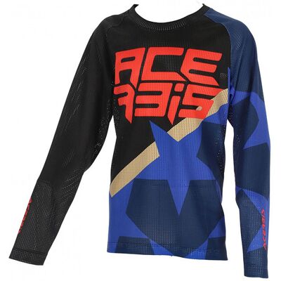 Maglia Moto Cross Enduro Bambino Acerbis Mx J-Windy One Blu taglia S Maglia Moto Cross Enduro Bambino Acerbis Mx J-Windy One Blu taglia S