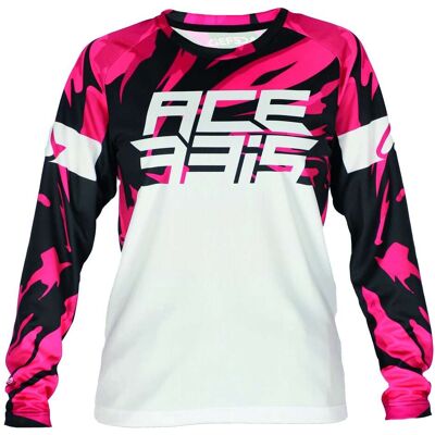 Maglia Moto MTB Bambino Acerbis MX-J KID FOUR Bianco Viola taglia L Maglia Moto MTB Bambino Acerbis MX-J KID FOUR Bianco Viola taglia L