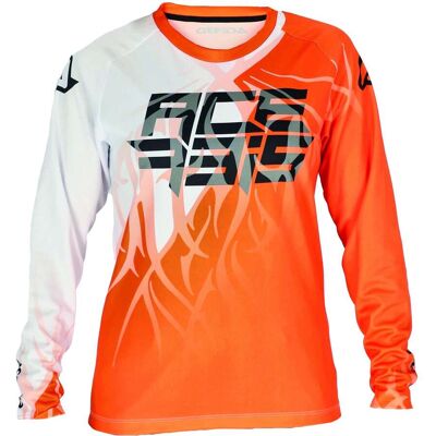 Maglia Moto MTB Bambino Acerbis MX-J KID THREE Arancio Bianc taglia L Maglia Moto MTB Bambino Acerbis MX-J KID THREE Arancio Bianc taglia L