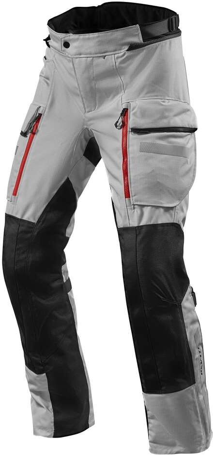 Rev'it Pantaloni moto touring rev'it sand 4 h2o argento nero allungati