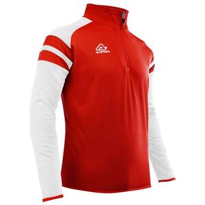 Felpa Mezza Zip Allenamento Acerbis KEMARI Rosso Bianco taglia S