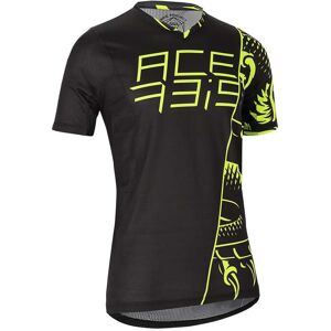 Maglia Bici Acerbis Manica Corta Mtb eBike Combat Nero Giall taglia 2X