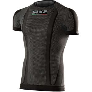 Maglia Girocollo Bambino Maniche Corte Carbon SIXS KTS1 Nero taglia 8y