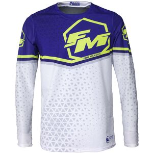 Maglia Moto Cross Enduro Fm Racing X28 EXAGON Bianco Blu taglia L