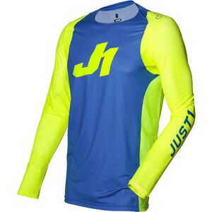 Maglia Moto Cross Enduro Just1 J-FLEX Aria Blu Giallo Fluo taglia L