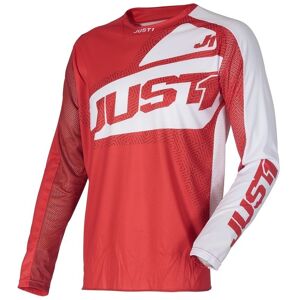 Maglia Moto Cross Enduro Just1 J-FORCE VERTIGO Rosso Bianco taglia 2XL