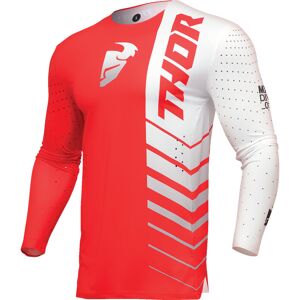 Maglia Moto Cross Enduro THOR PRIME ANALOG Bianco/Rosso taglia 3XL