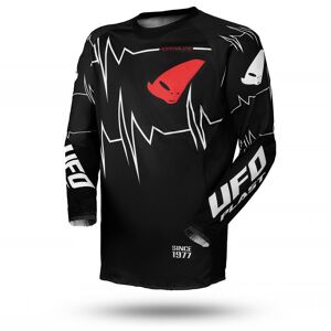 Maglia Moto Cross Enduro Ufo SLIM ADRENALINE Nero Bianco Ros taglia L