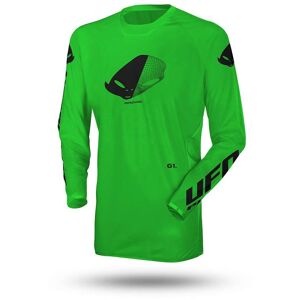 Maglia Moto Cross Enduro Ufo SLIM RADIAL Verde Fluo taglia L