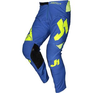 Pantaloni Moto Cross Enduro Just1 J-FLEX Aria Blu Giallo Flu taglia 28