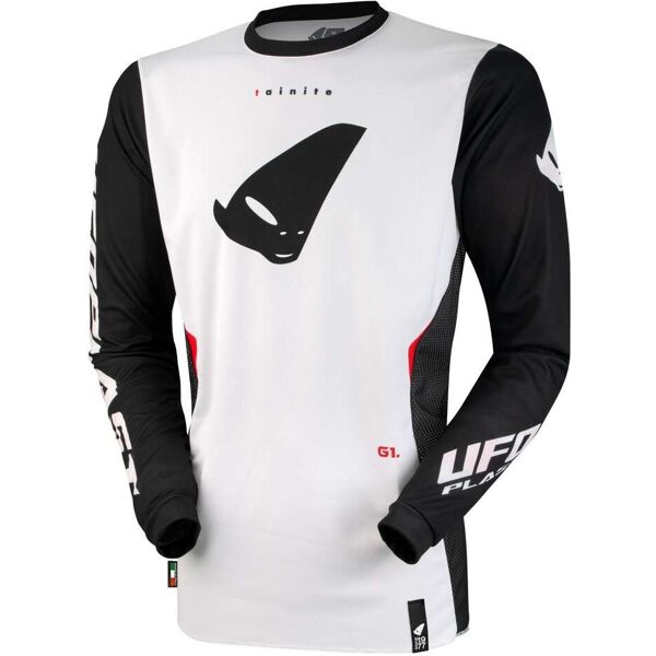 maglia moto cross ufo tainite made in italy bianco nero taglia s