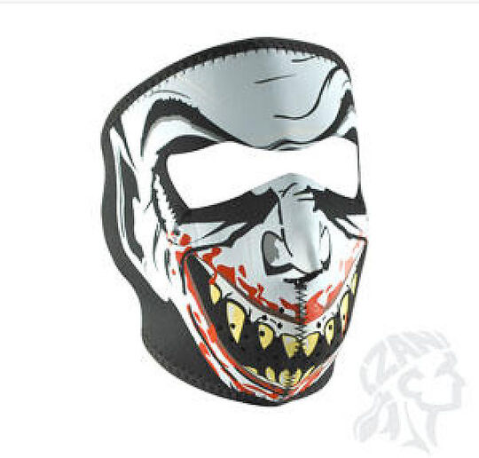 Collare Maschera Moto Zanheadgear Full Face Mask Teschio Sug taglia un