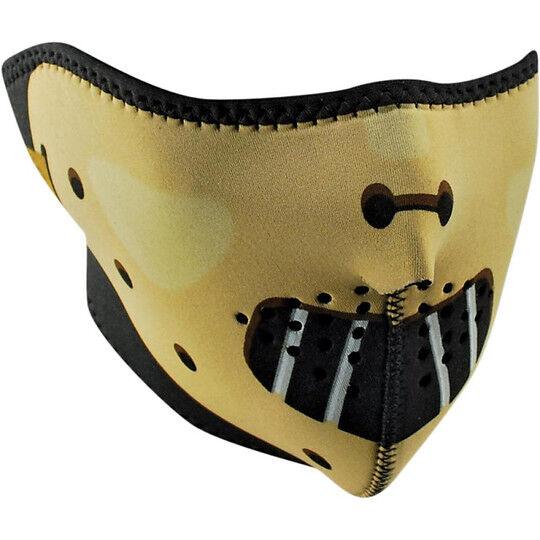 Collare Maschera Moto Zanheadgear Half Face Mask Hannibal taglia unica