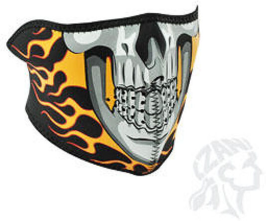 Collare Maschera Moto Zanheadgear Half Face Mask Teschio In taglia uni