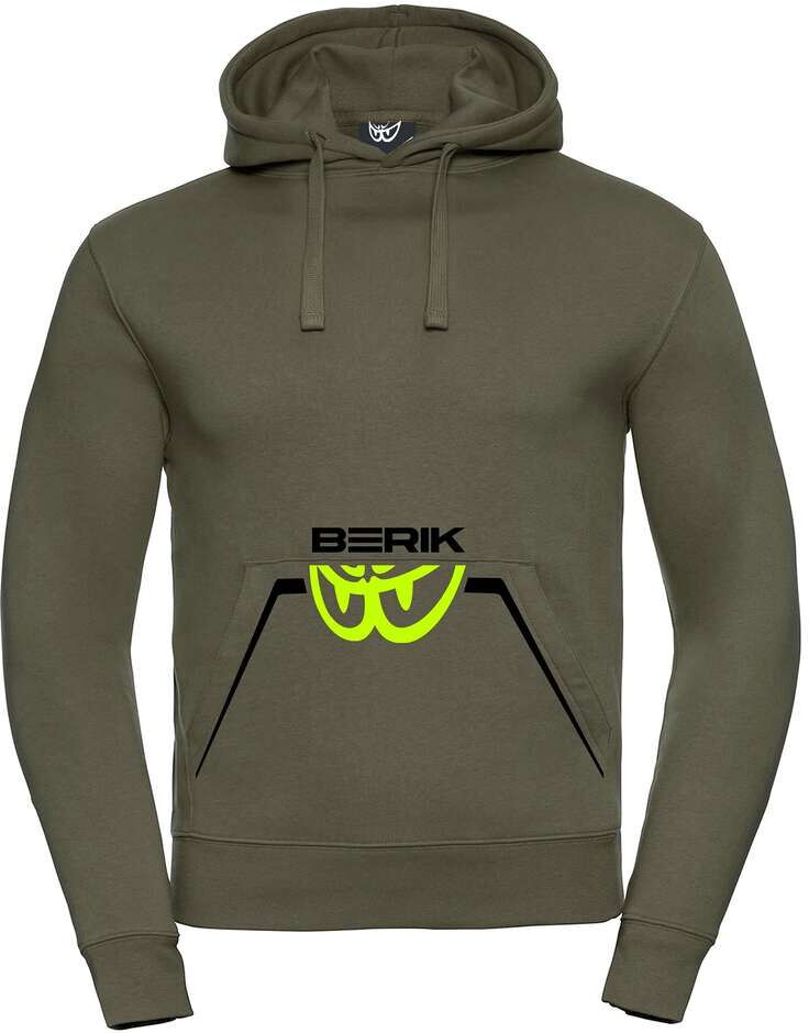 Felpa Berik 2.0 Con Cappuccio FC99-b VErde Occhio Giallo Flu taglia XL