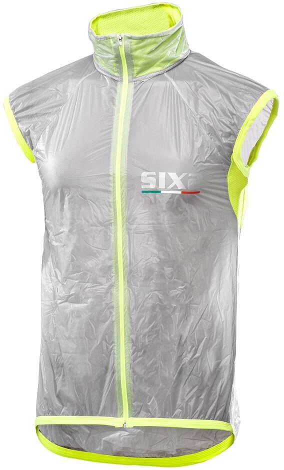 Gilet Antivento Antipioggia Sixs Compatto Ghost Giallo Trasp taglia 2X