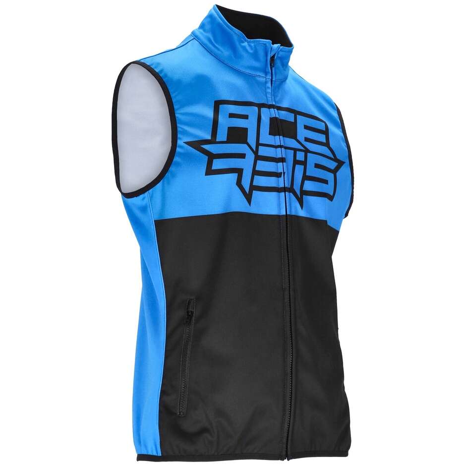 Gilet Moto Off Road Softshell Acerbis LINEAR Nero Blu taglia 3XL