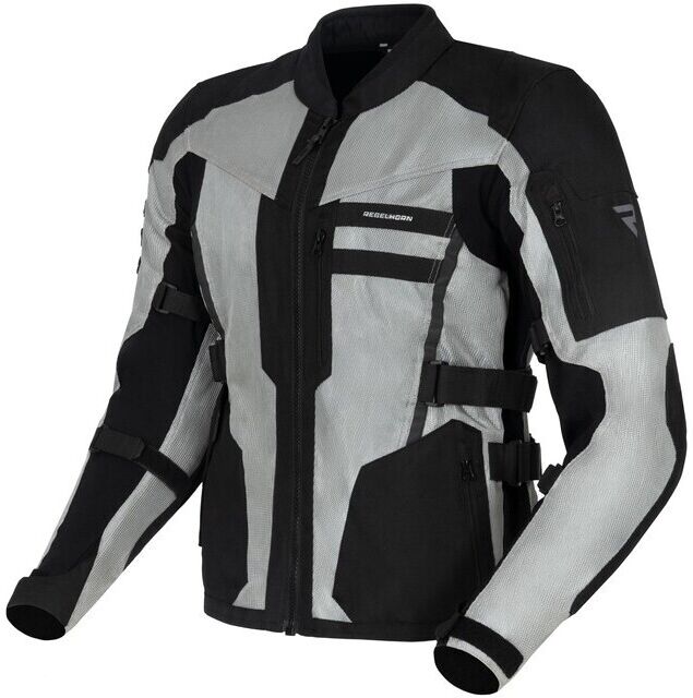 Giubbotto Moto Estivo Rebelhorn SCANDAL II Silver Nero taglia 4XL