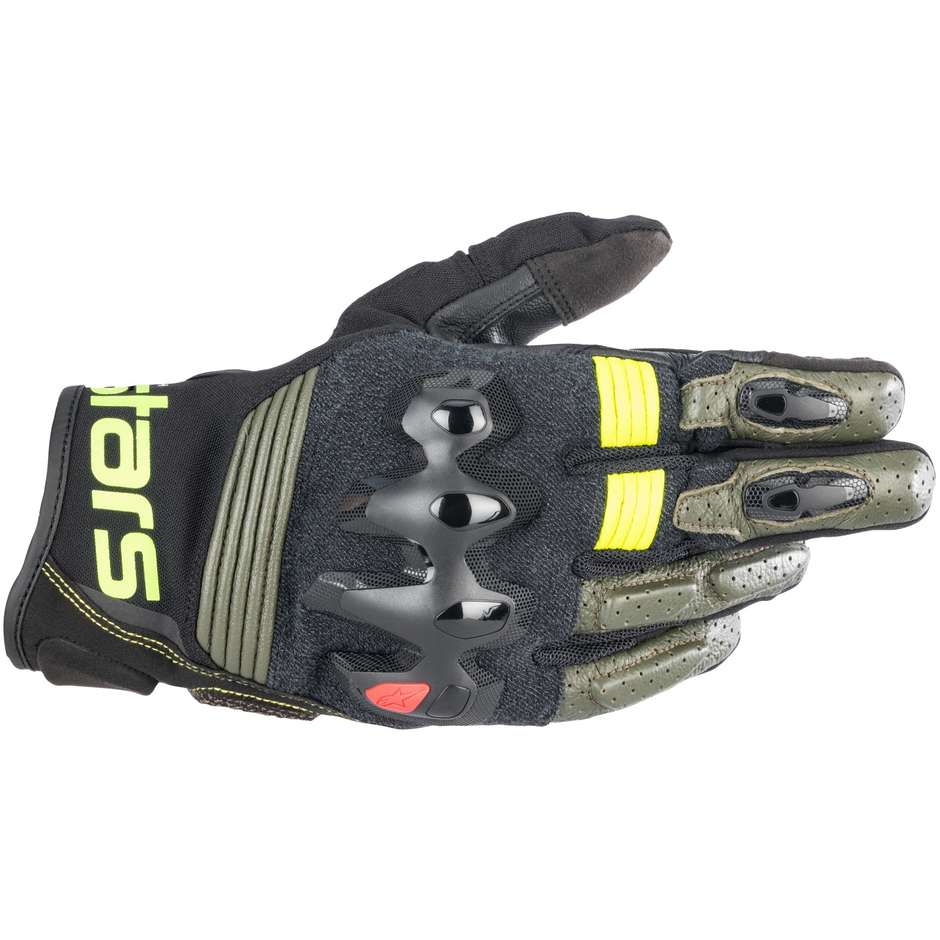 Guanti Moto in Pelle Alpinestars HALO Fluo Giallo Nero taglia 3XL