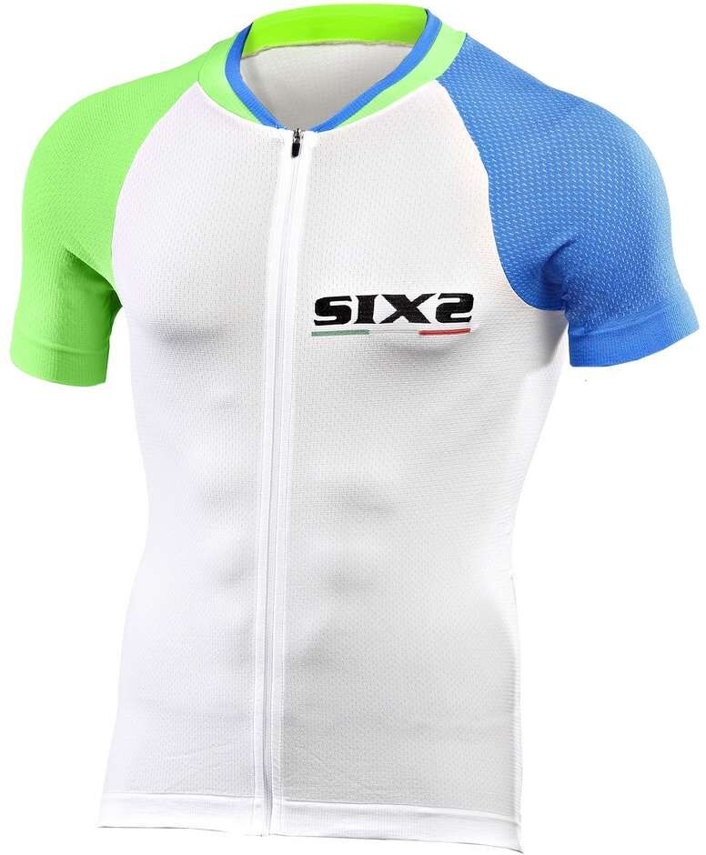 Maglia Da Ciclismo Sixs Ultraligth Estiva Verde Blu Bianco taglia XL