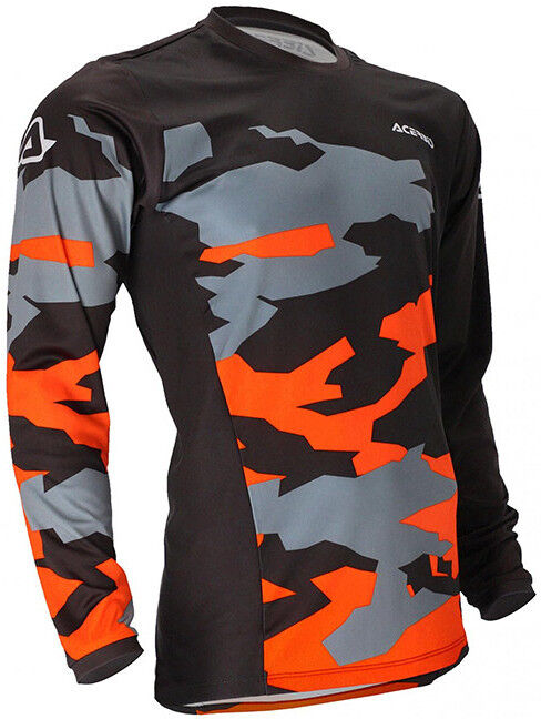 Maglia Moto Cross Enduro Acerbis X-Duro Winter Nero Arancio taglia L