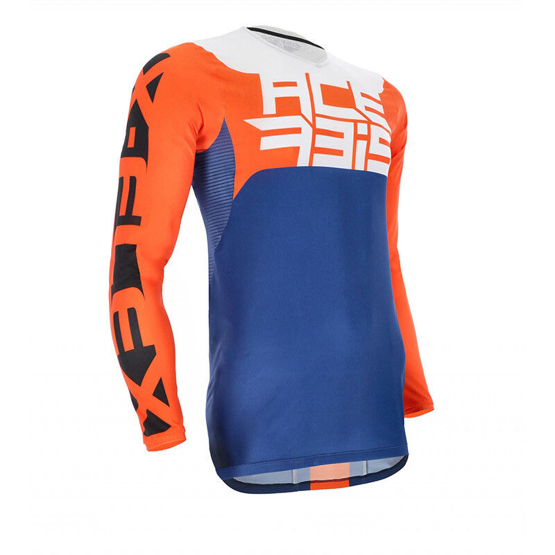 Maglia Moto Cross Enduro Acerbis X-Flex Two Blu Arancio taglia 3XL