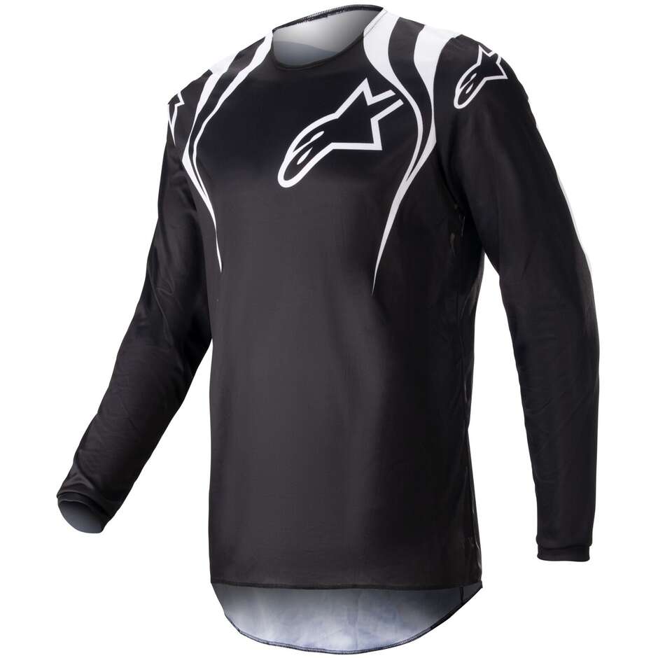 Maglia Moto Cross Enduro Alpinestars FLUID NARIN Nero Bianco taglia 2X