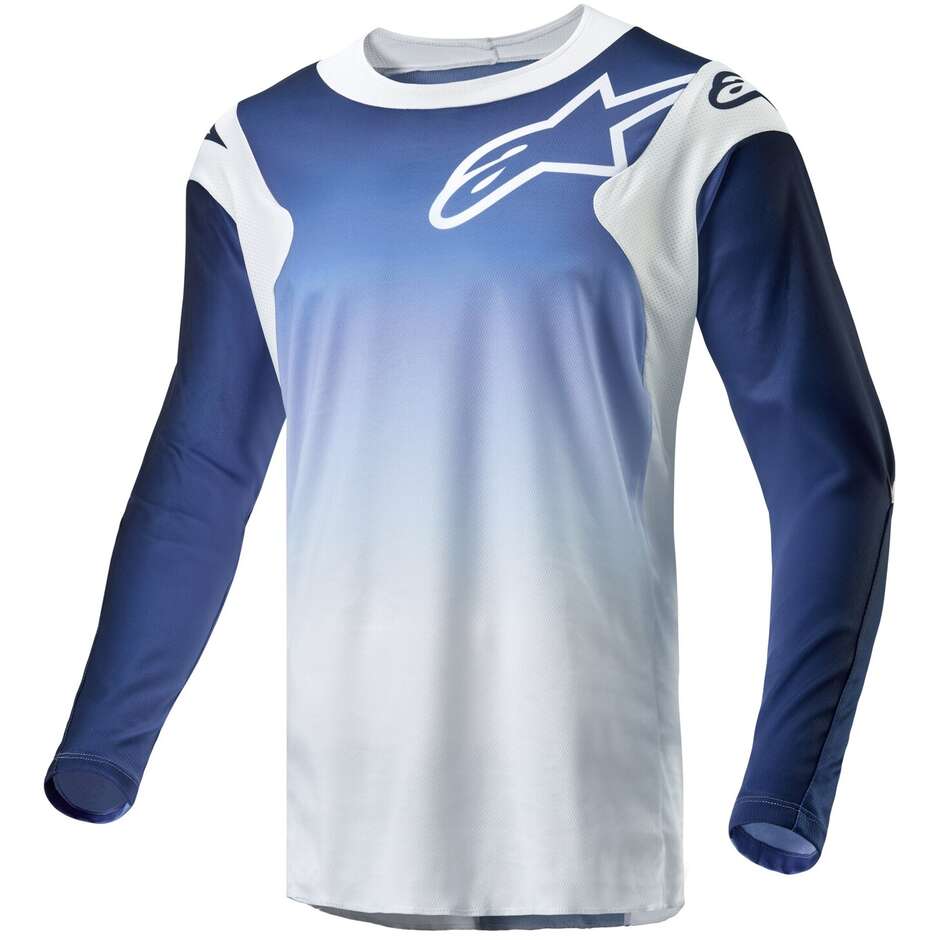 Maglia Moto Cross Enduro Alpinestars RACER HOEN Bianco Azzur taglia XL