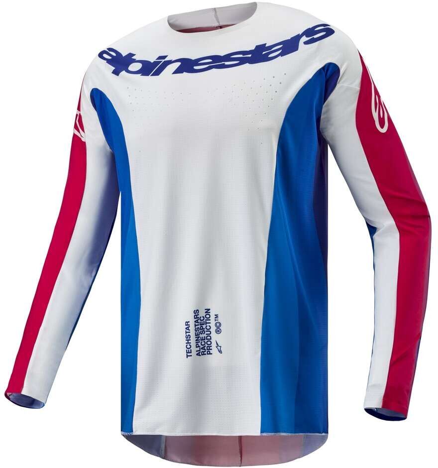 Maglia Moto Cross Enduro Alpinestars TECHSTAR PNEUMA Blu Ros taglia L