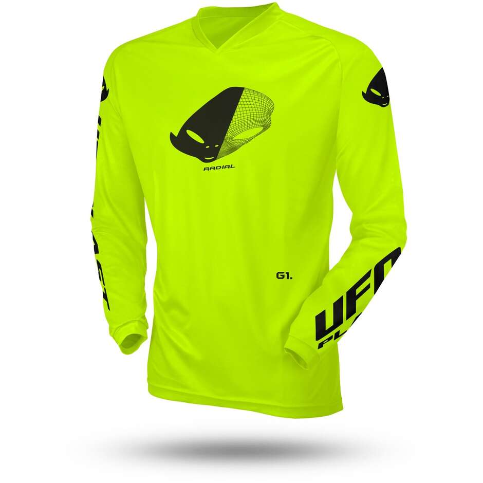 Maglia Moto Cross Enduro da Bambino Ufo SLIM RADIAL Giallo F taglia 5X