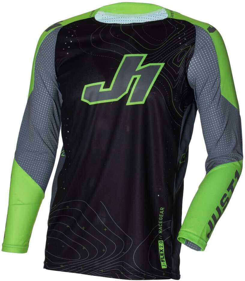 Maglia Moto Cross Enduro Just1 J-FLEX 2.0 Frontier Grigio Ve taglia S