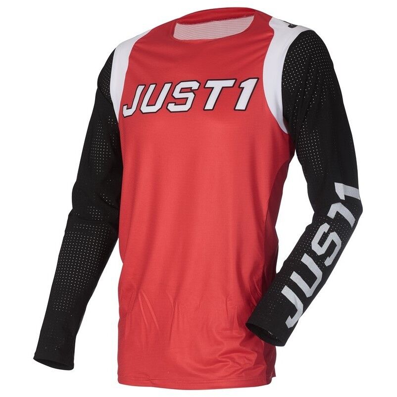 Maglia Moto Cross Enduro Just1 J-FLEX ADRENALINE Rosso Bianc taglia L