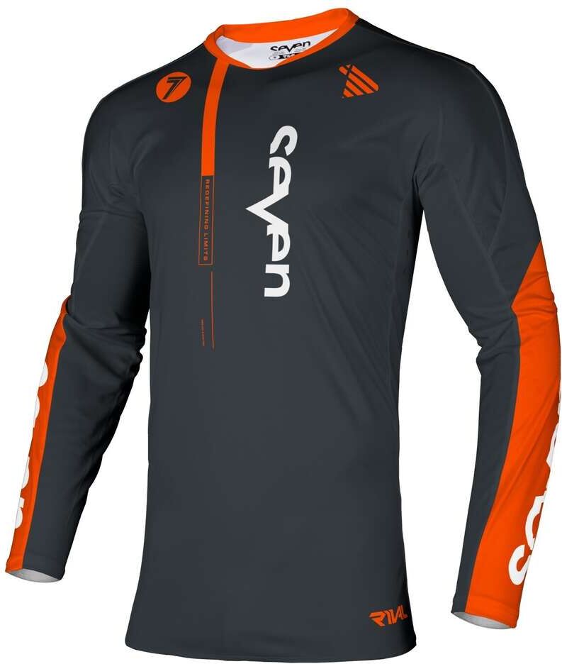 Maglia Moto Cross Enduro Seven Mx RIVAL RIFT Charcoal taglia S