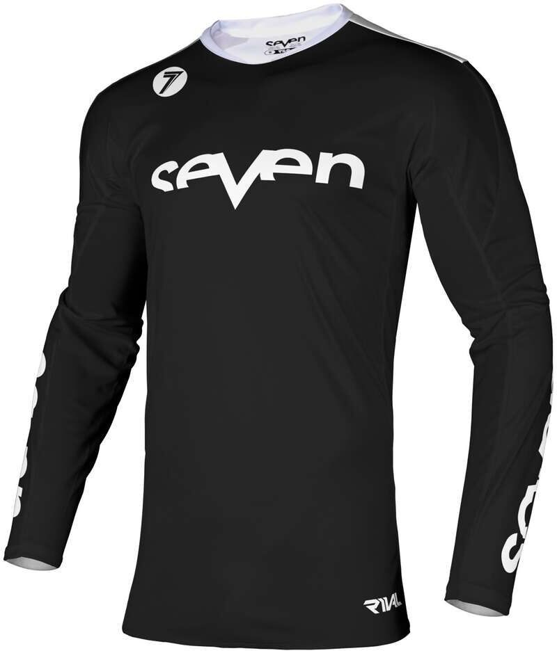 Maglia Moto Cross Enduro Seven Mx RIVAL STAPLE Nero taglia 2XL