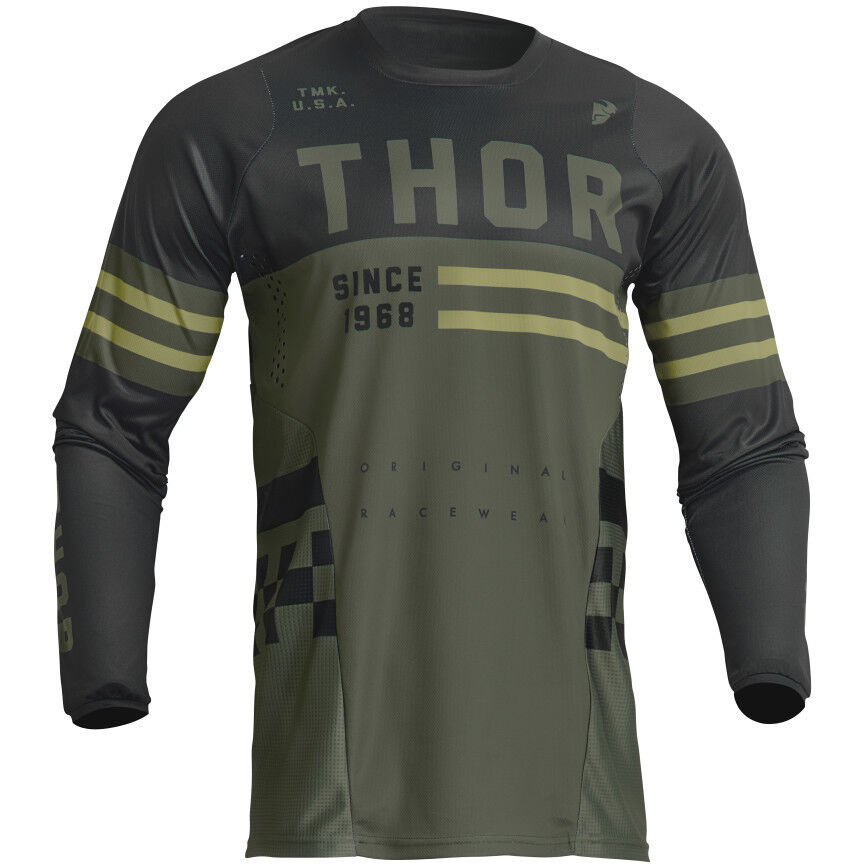 Maglia Moto Cross Enduro Thor JERSEY PULSE 04 Combat Verde M taglia S