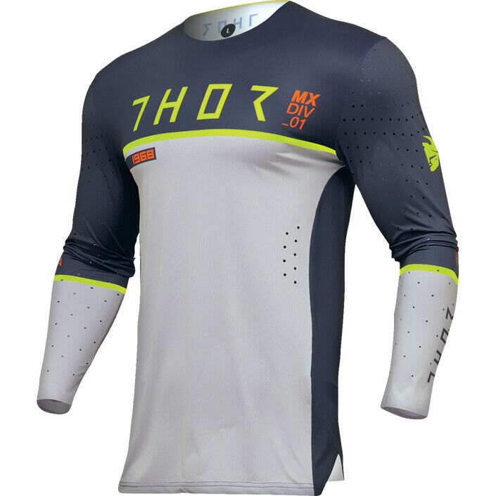 Maglia Moto Cross Enduro THOR PRIME ACE Blu Notte/Grigio taglia 3XL