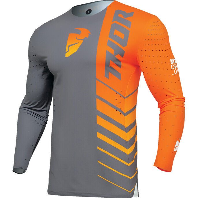 Maglia Moto Cross Enduro THOR PRIME ANALOG Arancione/Carbone taglia M