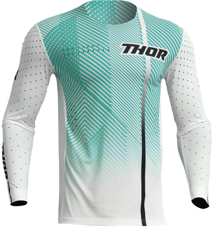 Maglia Moto Cross Enduro thor Prime Tech Bianco Azzurro taglia 2XL