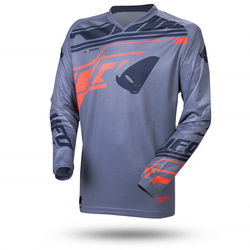 Maglia Moto Cross Enduro Ufo HERON Grigio Arancione taglia 3XL